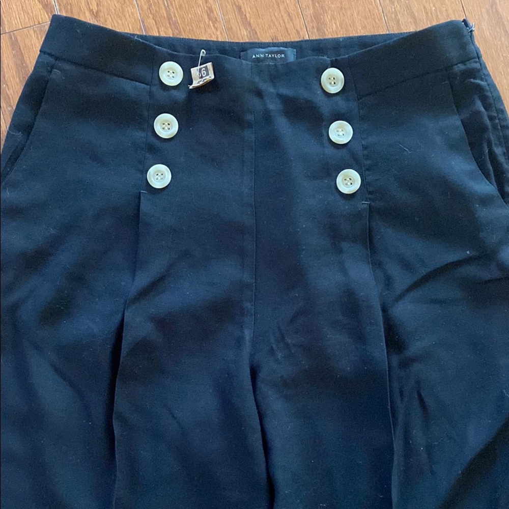 Ann Taylor Black High-Waisted Trousers